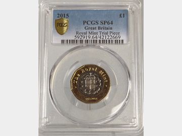 2015 TRIAL PIECE ONE POUND PCGS SP64