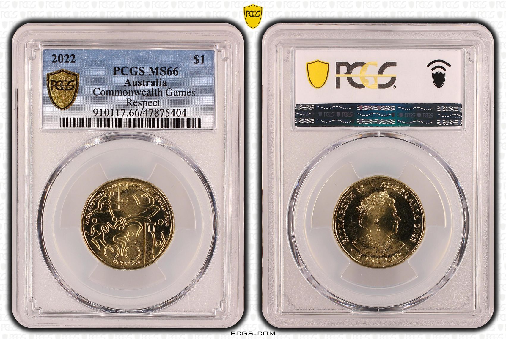 Commonwealth Games -Respect , One Dollar, 2022, PCGS MS66