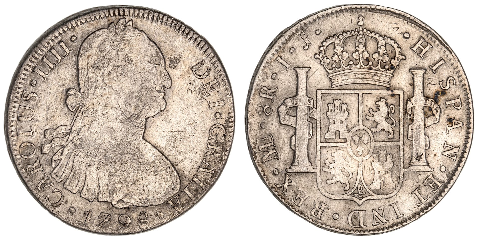 Peru, Charles IV, Eight Reales, 1798-IJ, gFine