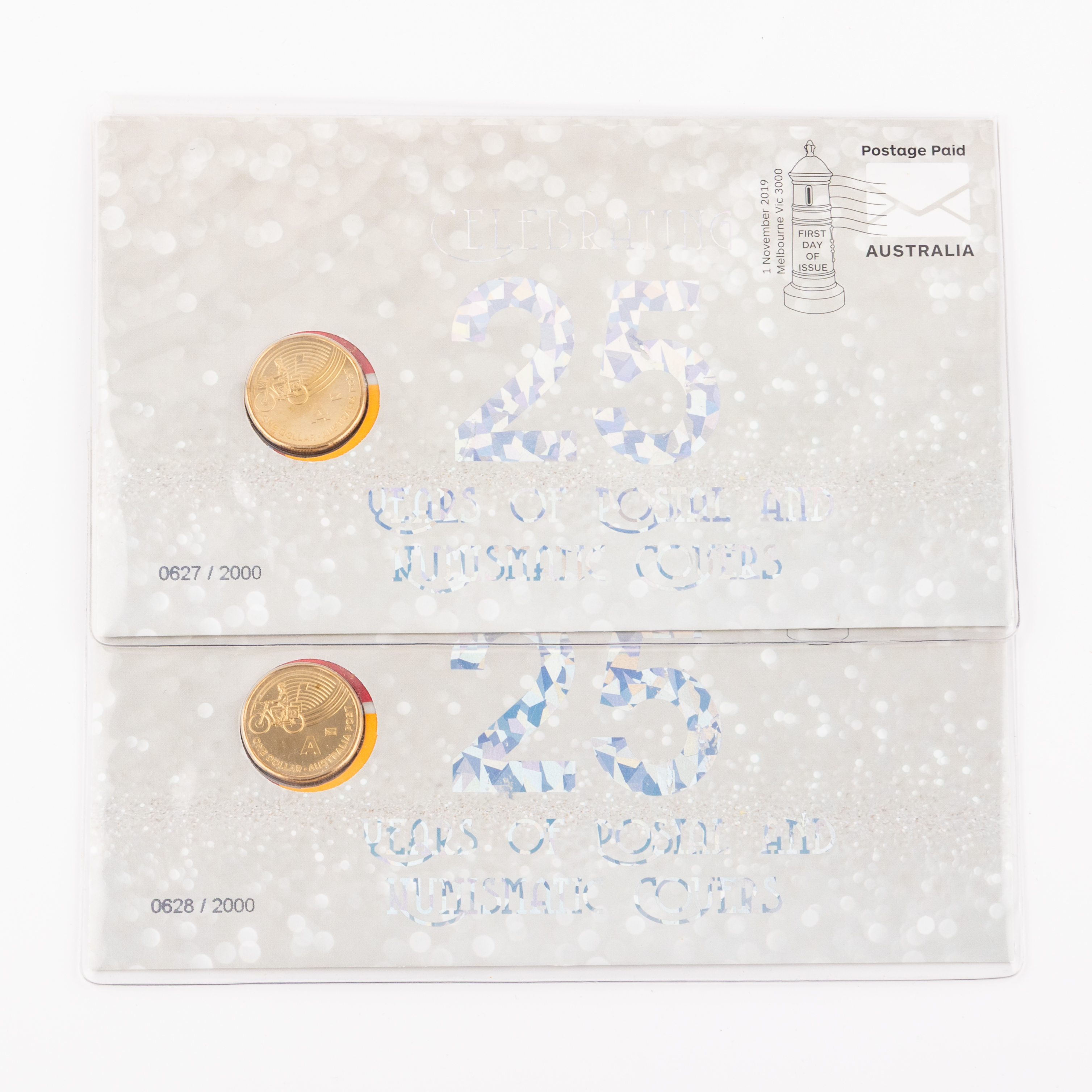 Elizabeth II, Celebrating 25 Years of Postal and Numismatic Covers, One Dollar, 2019-A, UNC