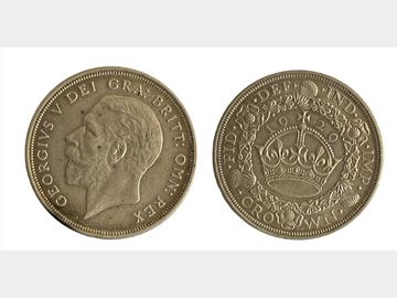 1929 KING GEORGE V SILVER WREATH CROWN