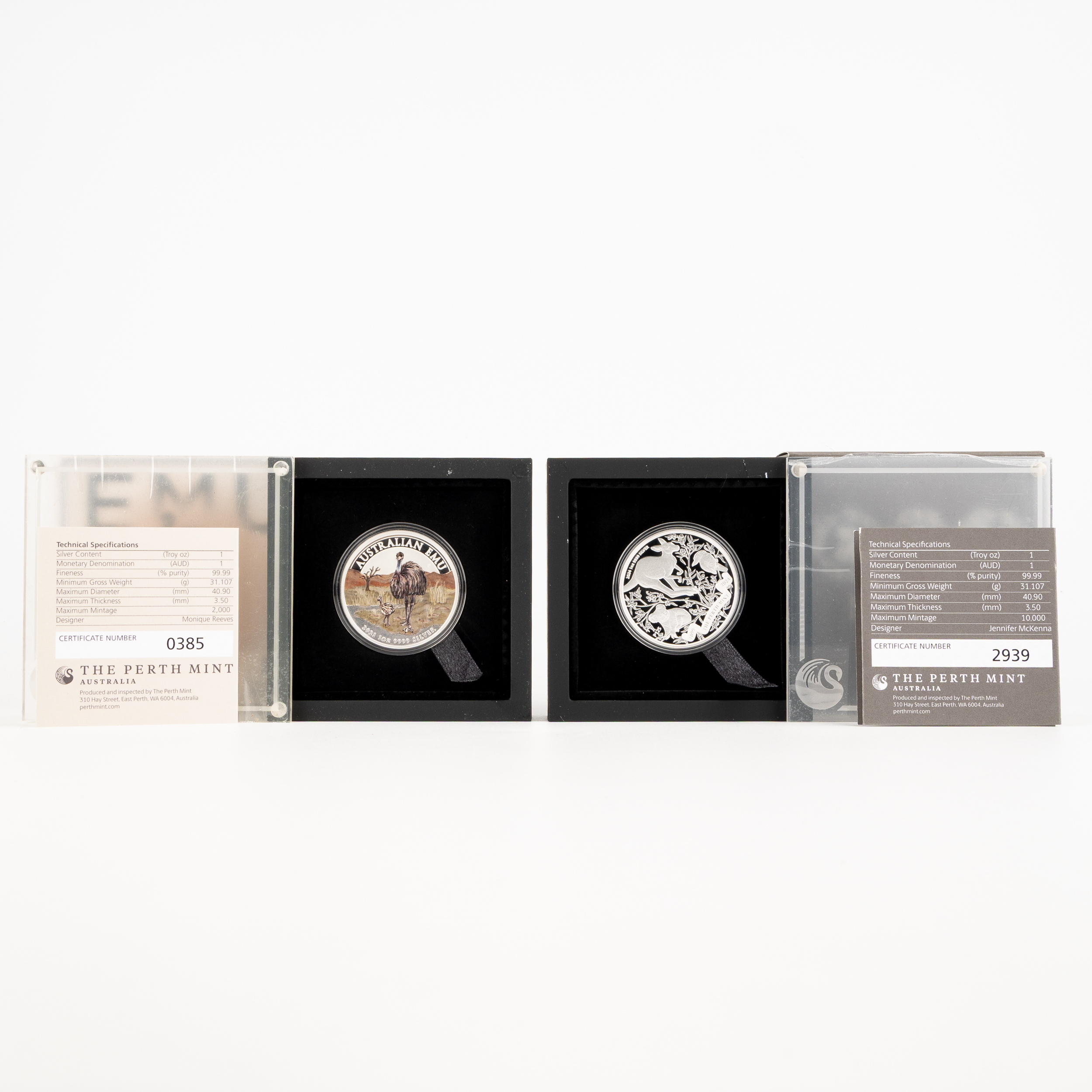 Elizabeth II, Perth Mint - Emu & 125th Anniversary, One Dollar, 2021, 2024, UNC
