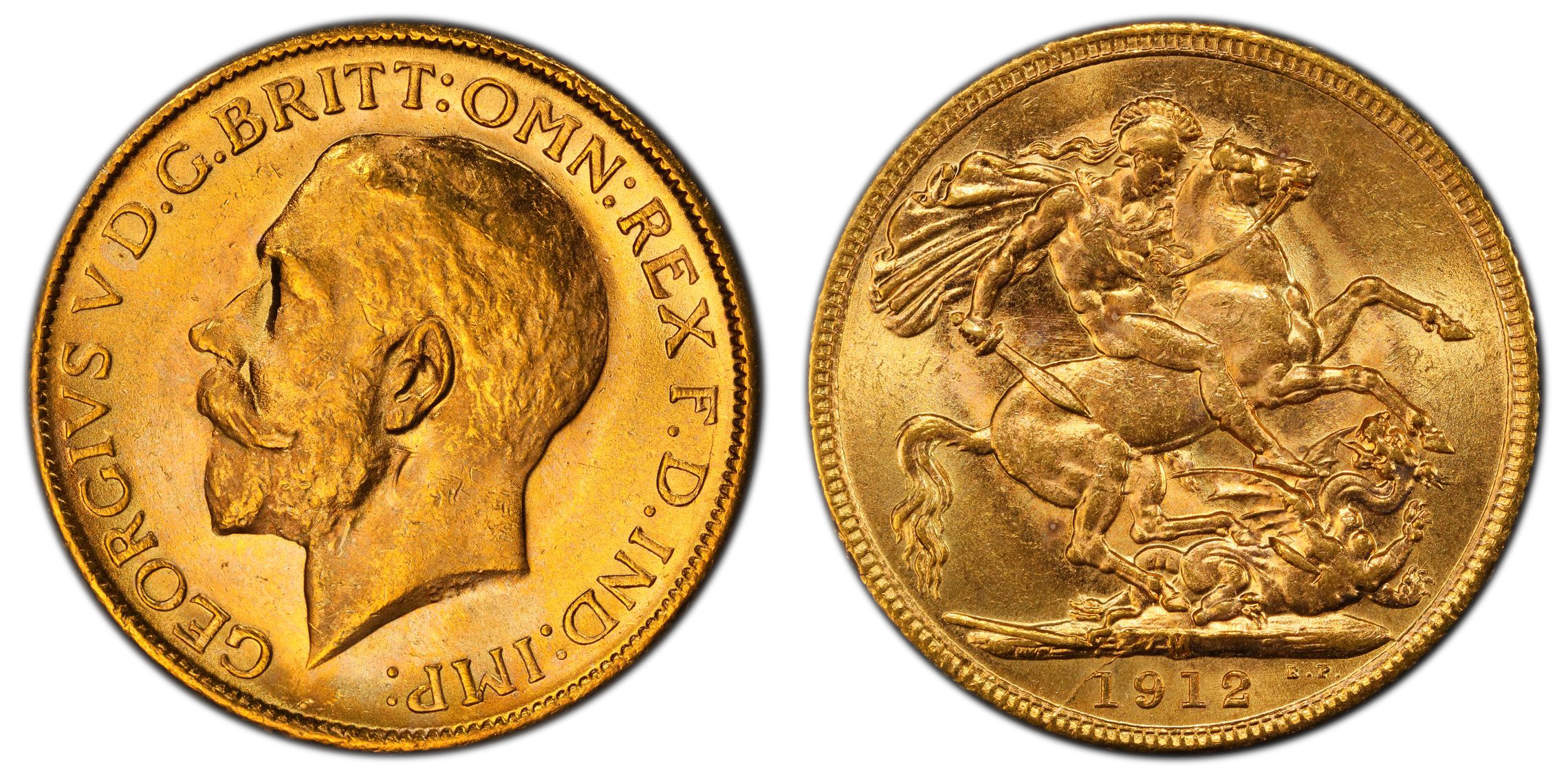 George V, Sovereign, 1912-M, PCGS MS64