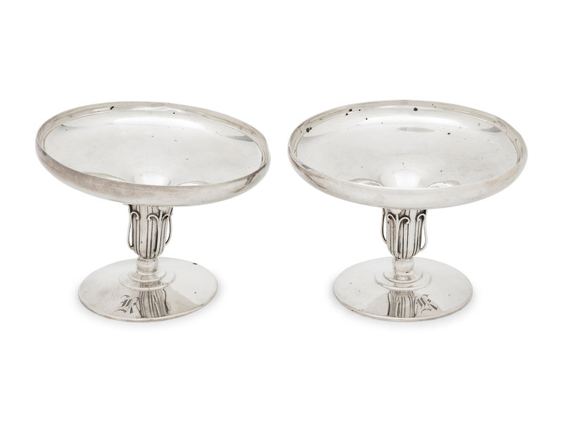 A Pair of American Silver Compotes