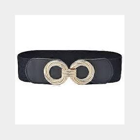 Fashion Women Elastic Waist Belt With Buckle Stretchy For Vintage Black Women |