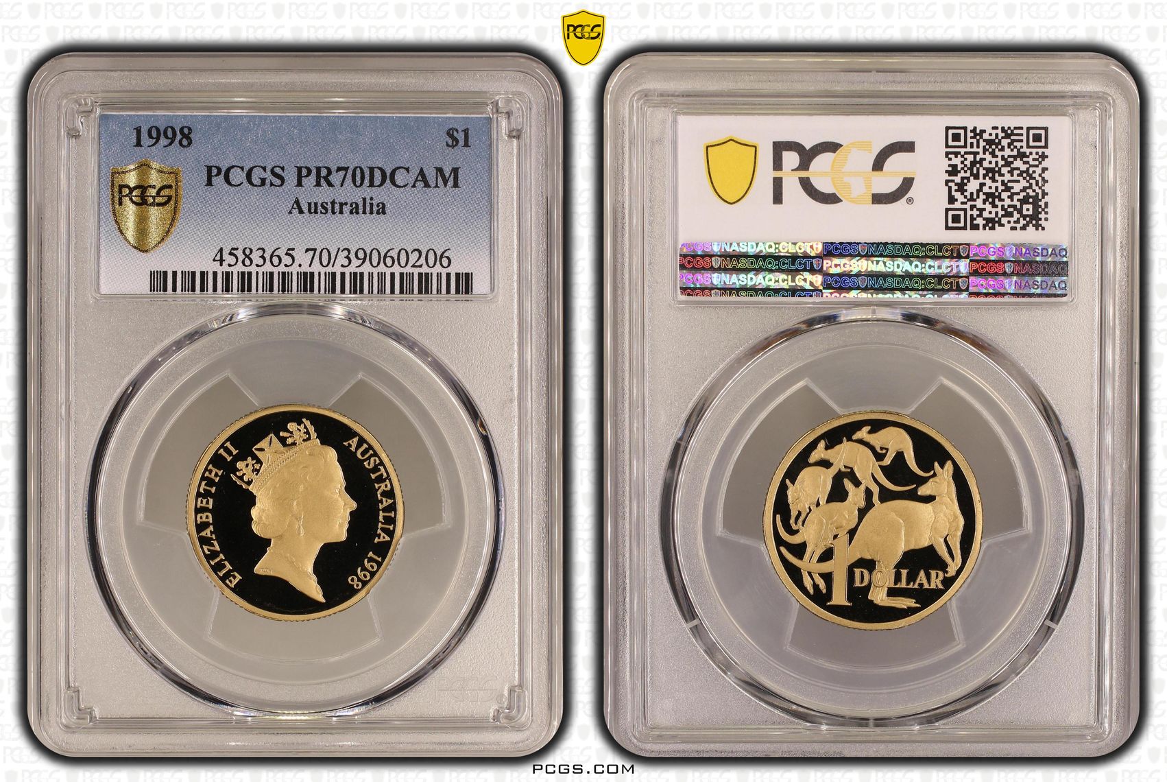 362 · 1998 Australia One Dollar, $1 PCGS - PR70DCAM POP 12/0 -206