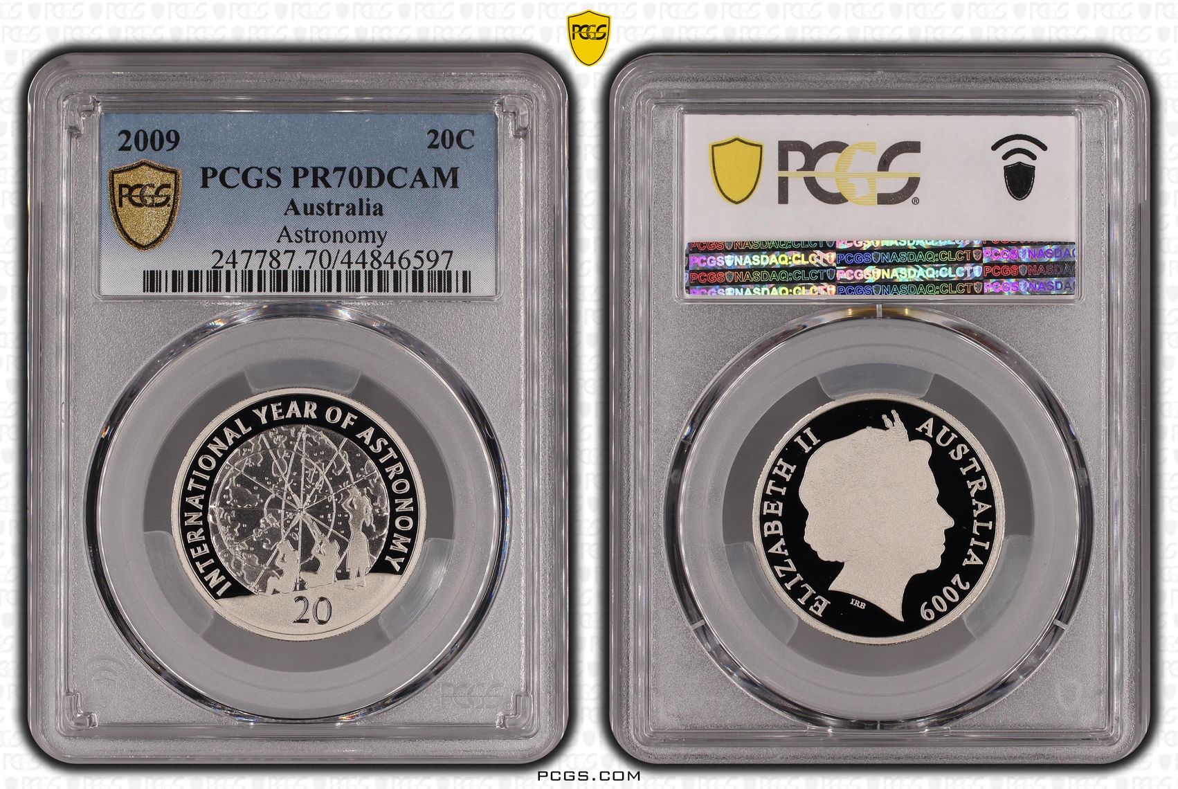2009 Australia Twenty Cent, 20c Proof Astronomy PCGS - PR70DCAM POP 8/0 -597