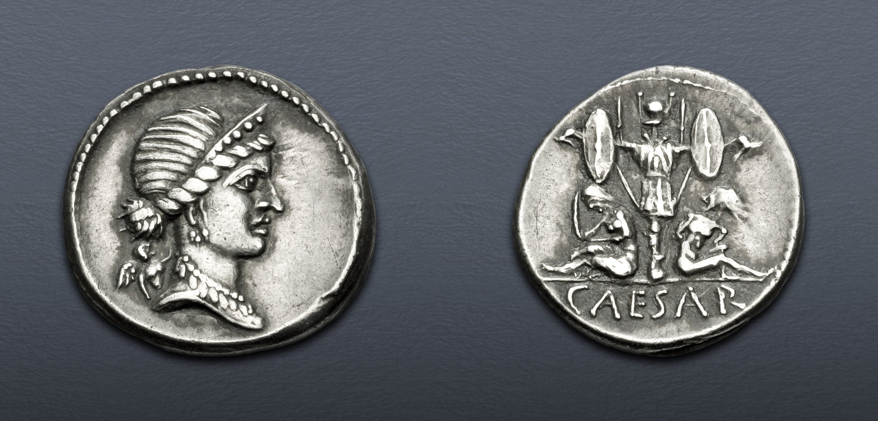 The Caesarians. Julius Caesar. Late 46-early 45 BC. AR Denarius (18.5mm ...