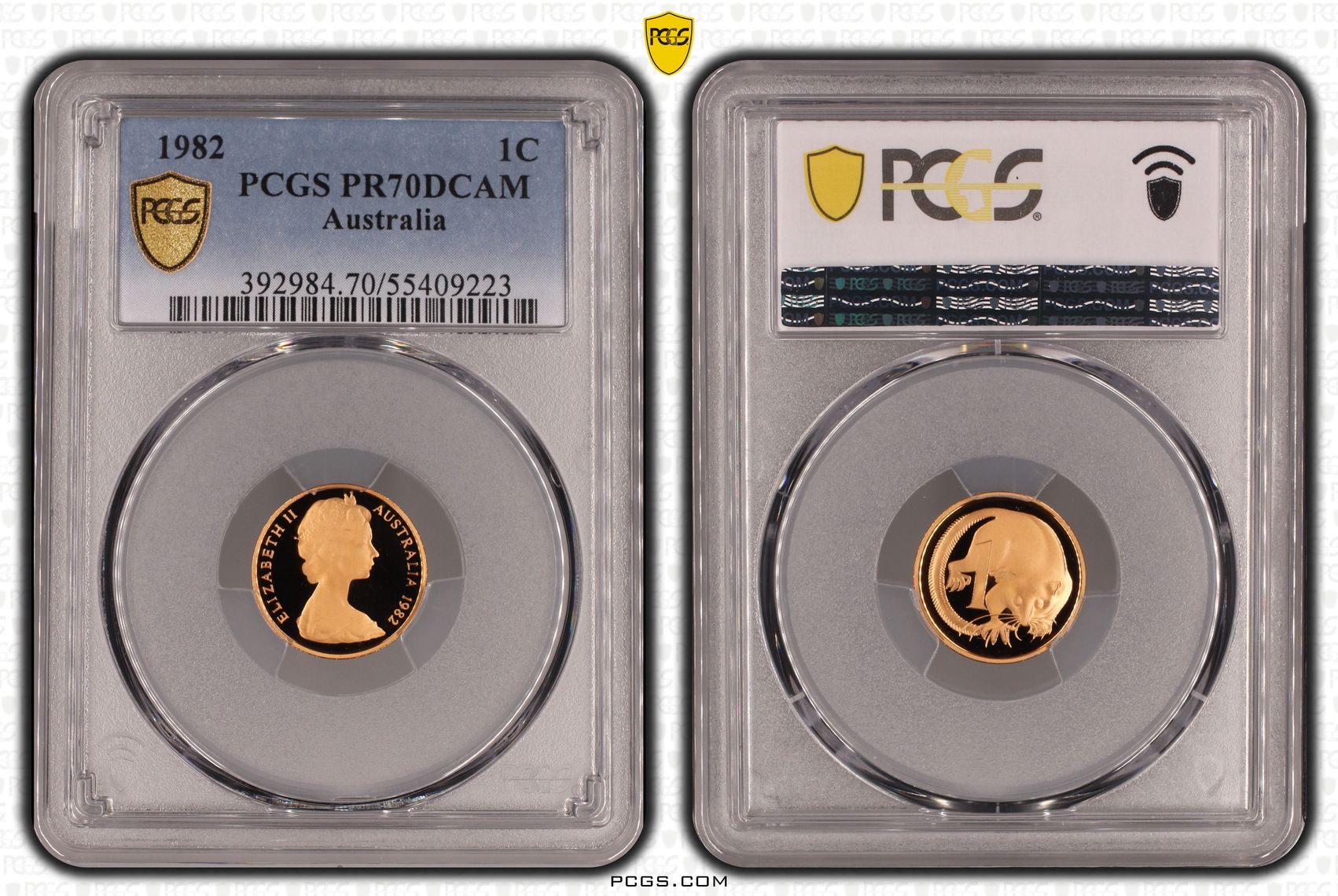 One Cent, 1982, Pcgs Pr70dcam
