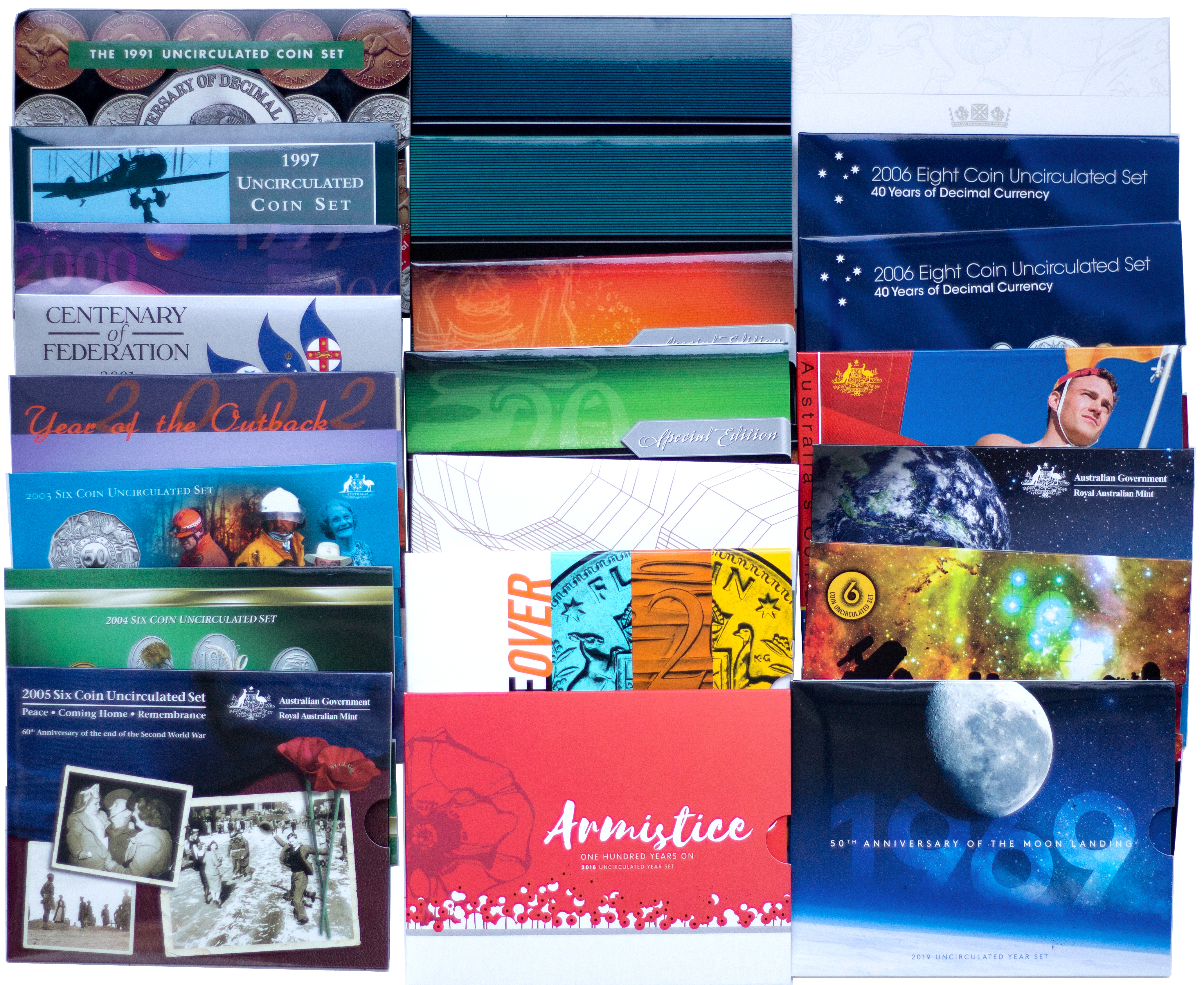 Elizabeth II, Mint Sets, 1991 - 2019, UNC