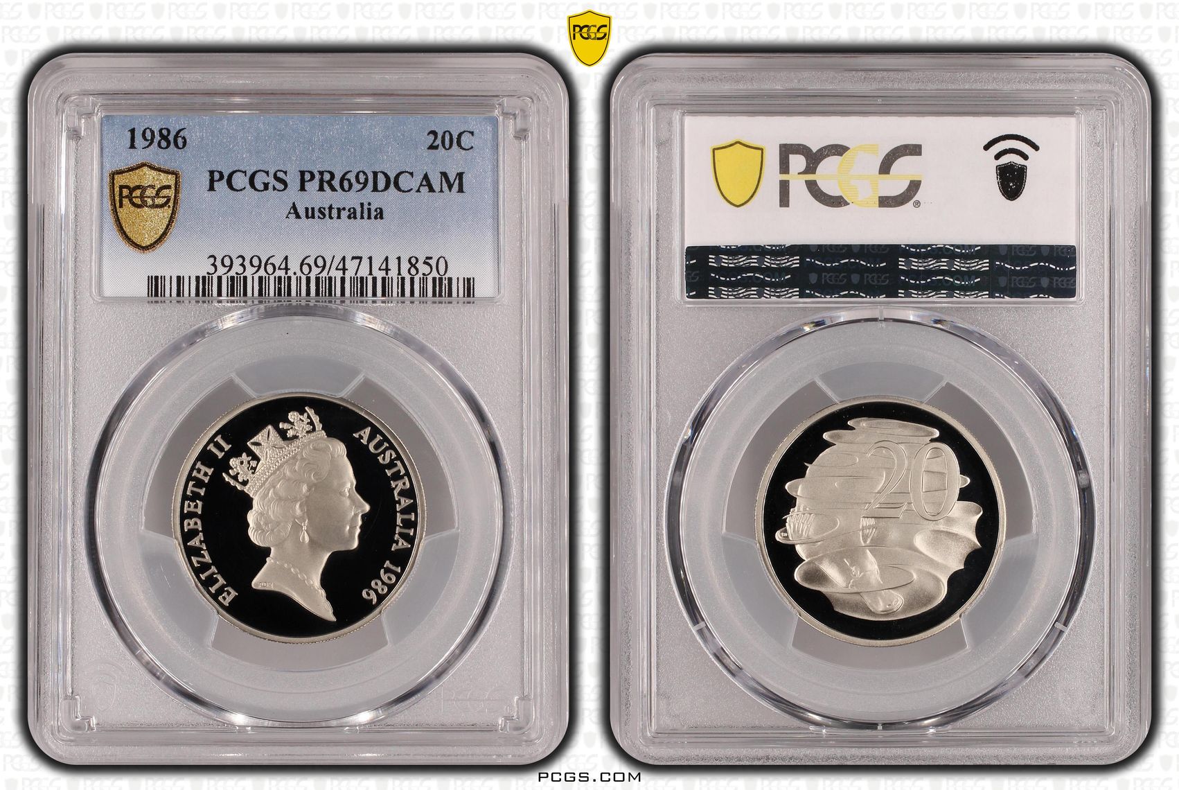 Twenty Cent, 1986, PCGS PR69DCAM