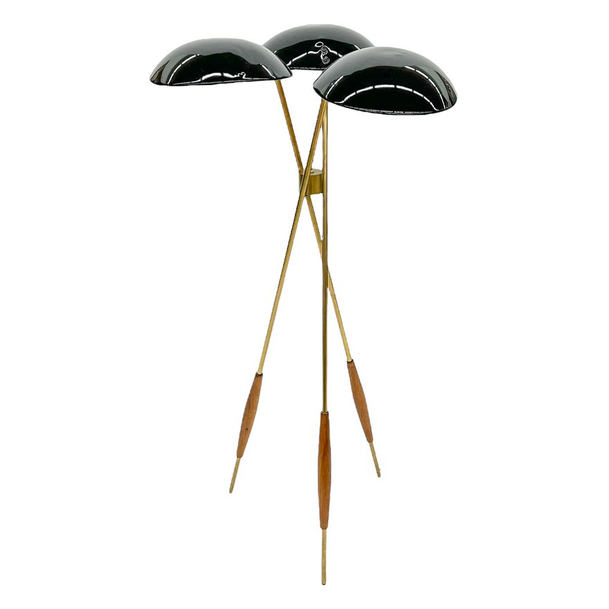 Gerald Thurston ''Black Tripod'' Floor Lamp