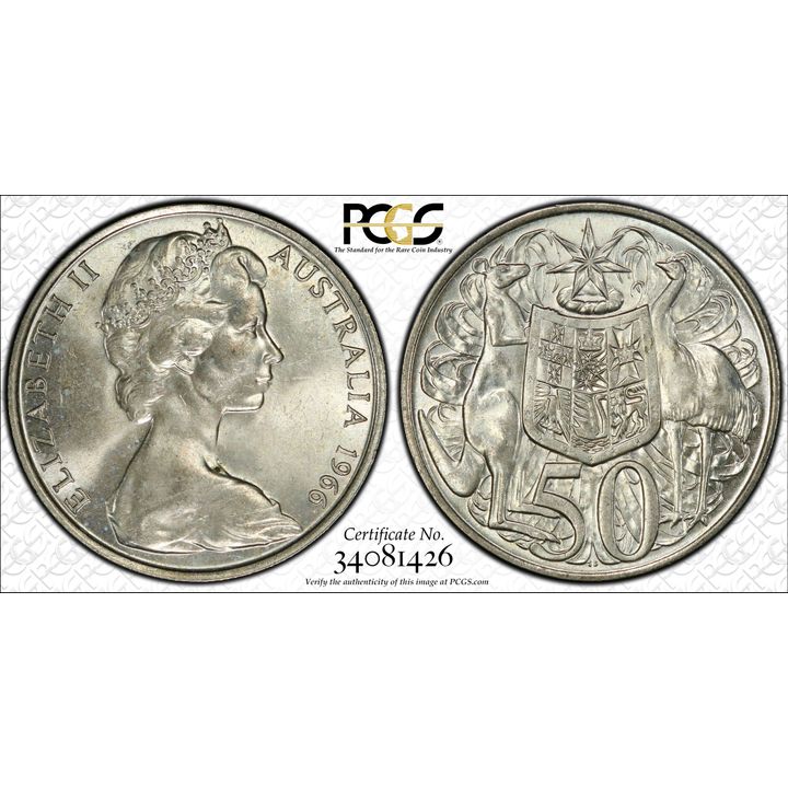 Fifty Cent, 1966, PCGS MS62