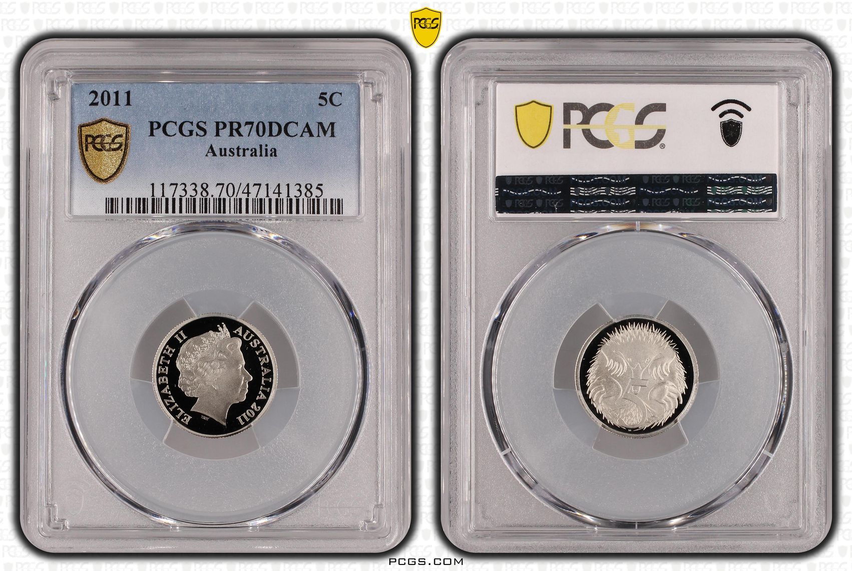 Elizabeth II, Five Cent, 2011, PCGS PR70DCAM