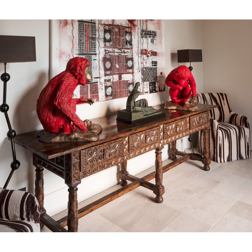 Formations, USA - Very decorative walnut serving table