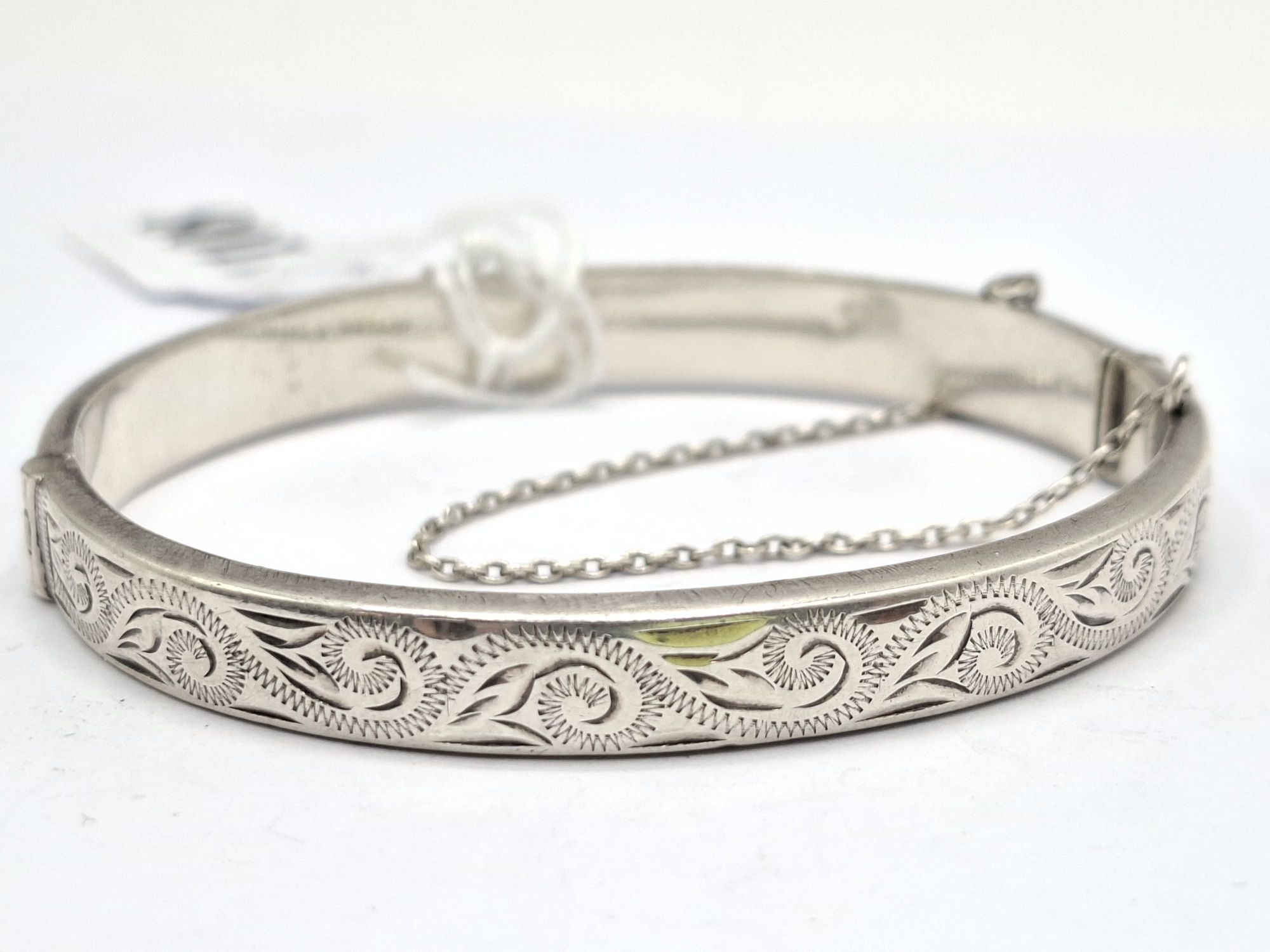 Sterling Silver Hinged Bangle