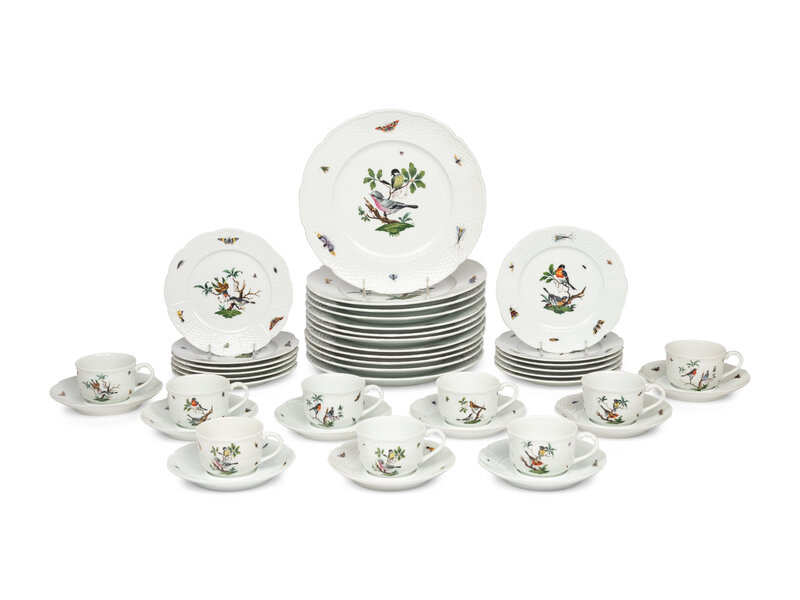 A Raynaud Limoges Porcelain Dinner Service