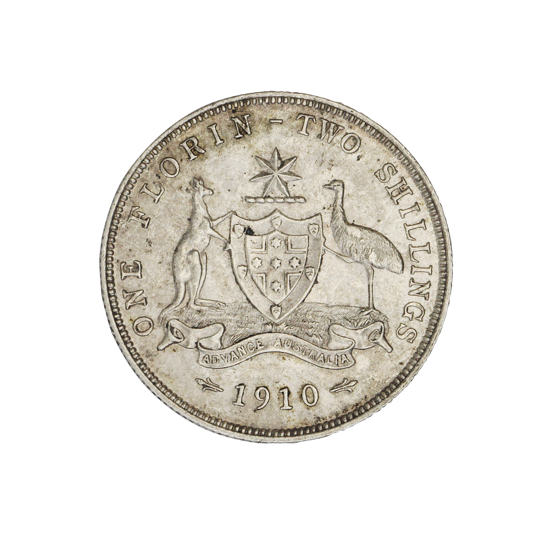 Edward VII, Florin, 1910, EF/gEF