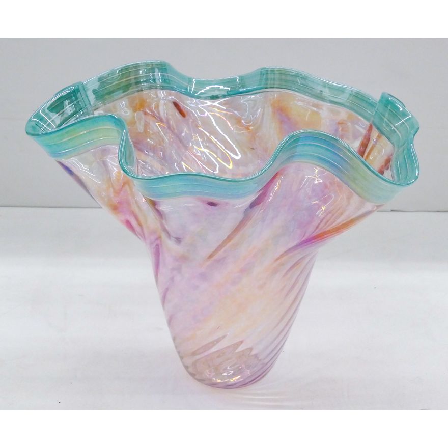 Cliff Goodman Decorative Glass Art Vase 11" x 13"