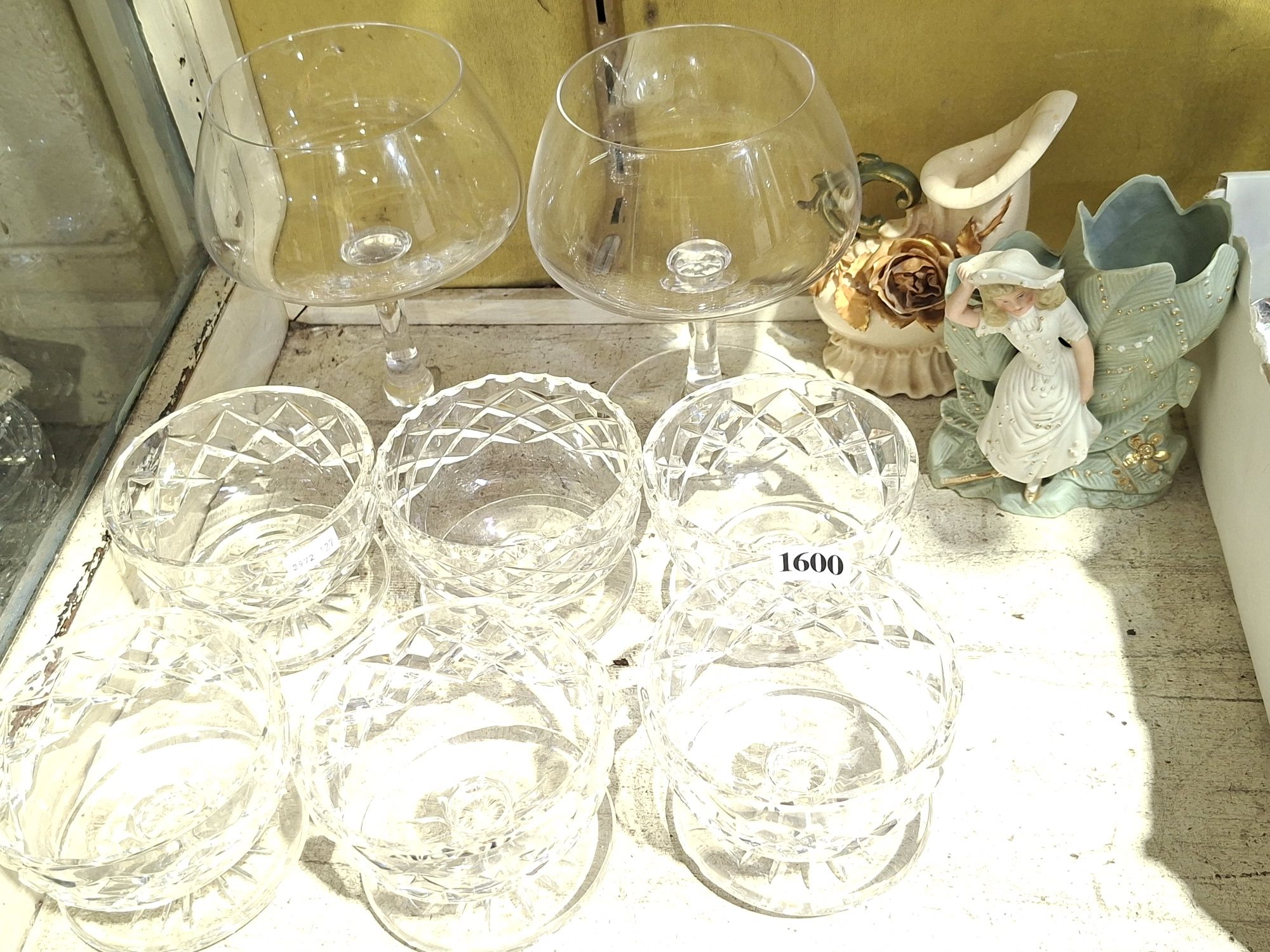 Crystal Glasses And Comparts Etc