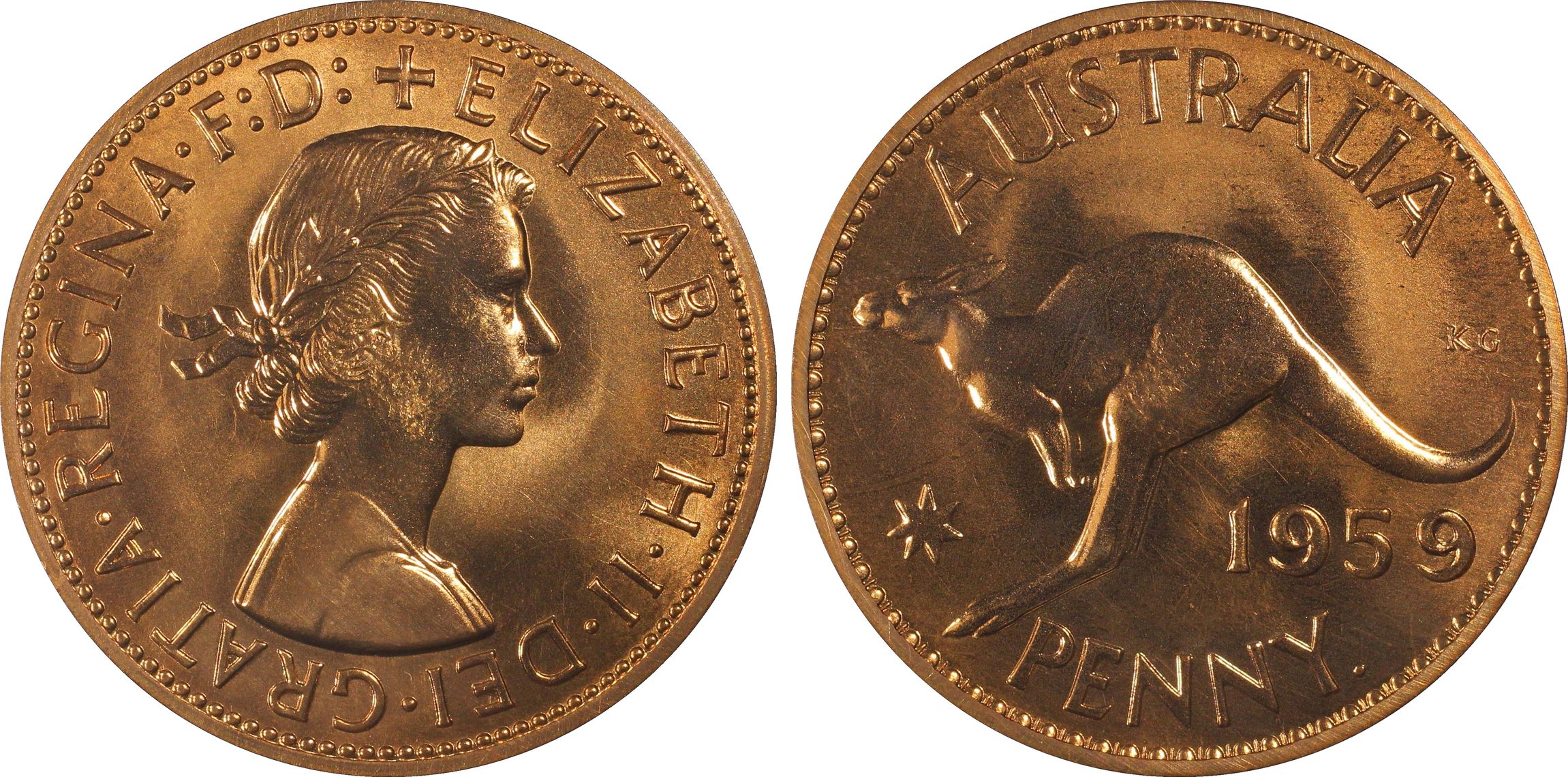 One Penny, 1959-Y., PCGS PR66RD