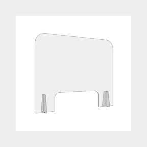 Office sneeze screens - 500 mm x 600 mm(INCOMPLETE-51459/7499 B3 (S6)