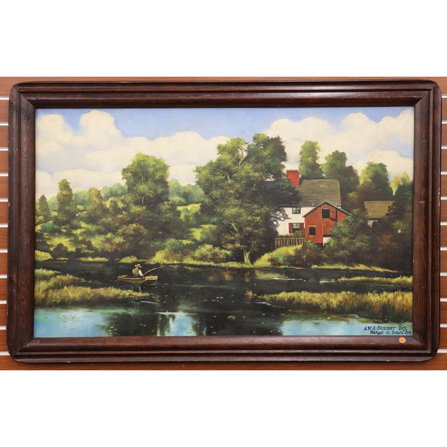 Michael Donovan ''A Mid-Summer Day'' Large Oil Painting Framed