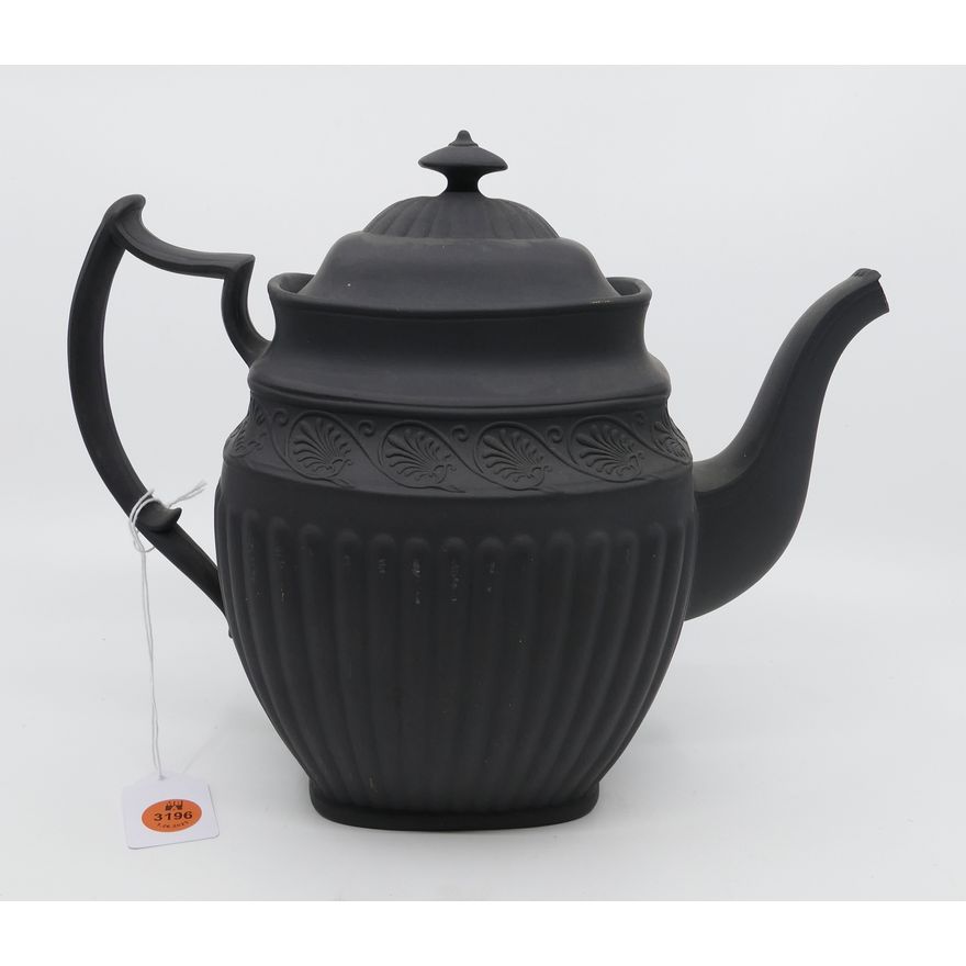 Wedgwood Style Basalt Ware Teapot- 9"