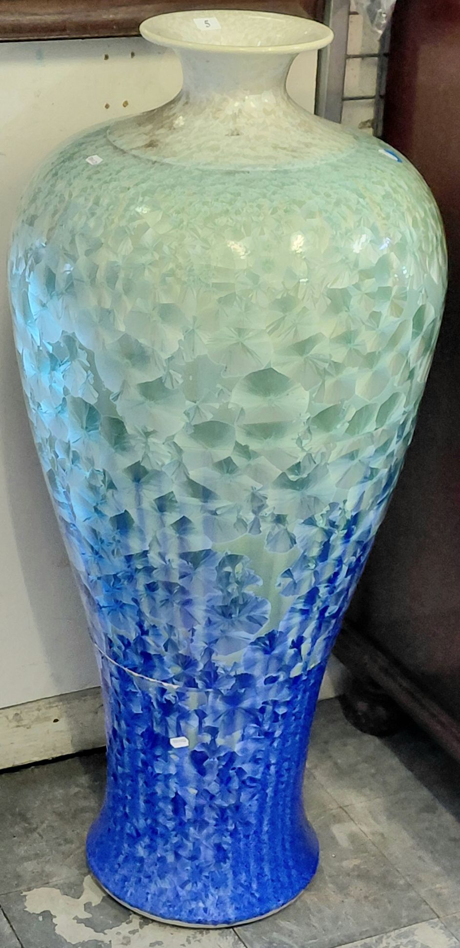 5 · LARGE CRYSTALLINE GLAZED VASE