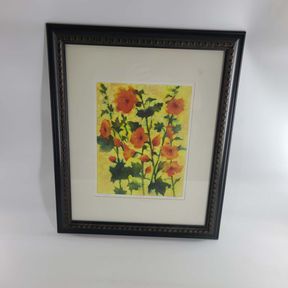 Artist Julie Fisher "Sunny Day" Floral Signed Watercolor