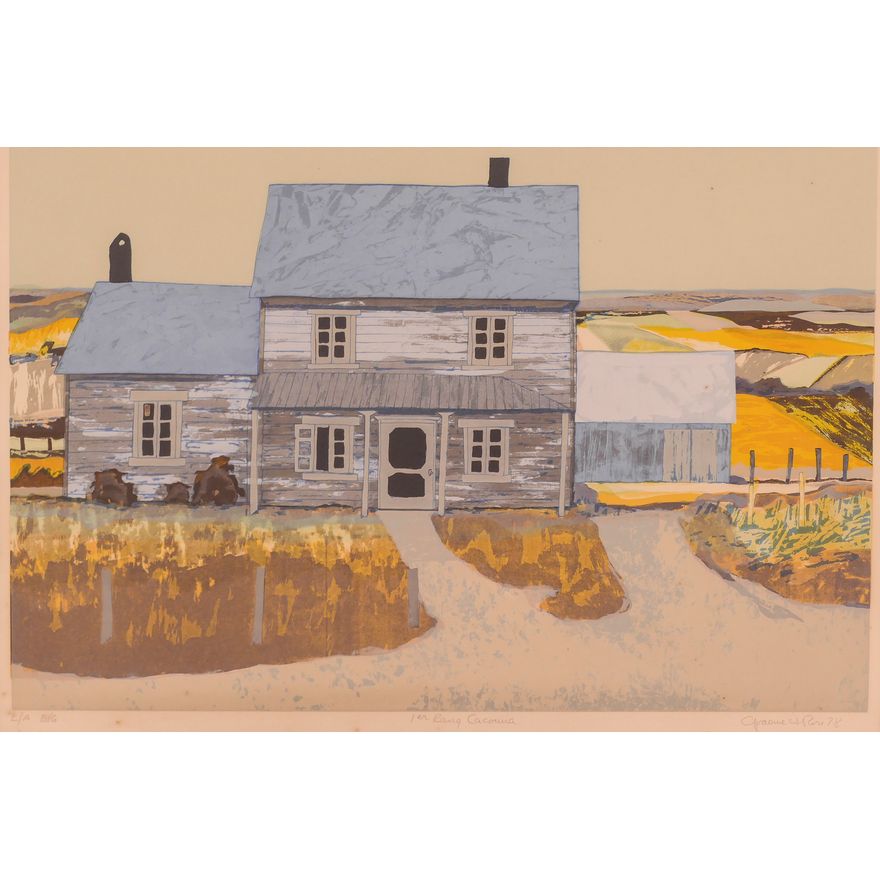 Graeme Ross (b.1929) ''1er Rang Cacouna'' Serigraph. Artist Proof Dated 1978.
