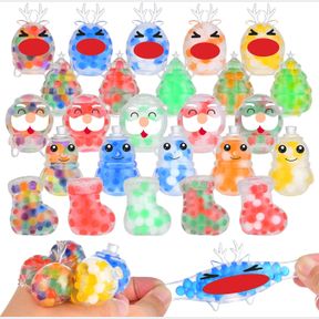 25 PACK CHRISTMAS MINI SQUEEZE BALLS TOYS, CHRISTMAS STRESS BALL PACK PERFECT FOR CHRISTMAS PARTY FAVORS CHRISTMAS SOCK FILLERS GI