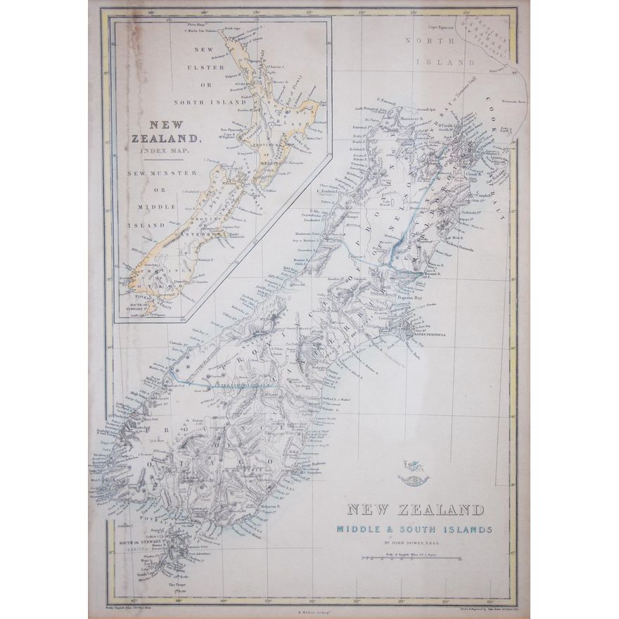 DOWER, JOHN [2 maps] - E Weller Lithogr. [London], Weekly Dispatch Atlas, [1870?].