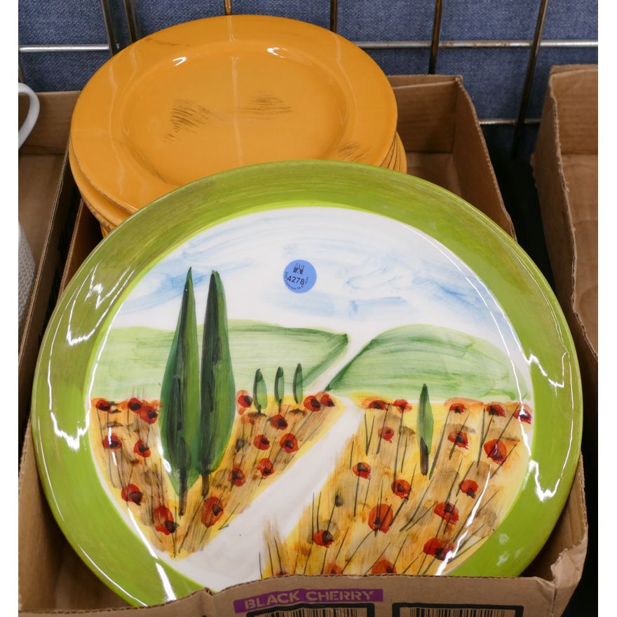 Box Vietri Painted Plate Etc.