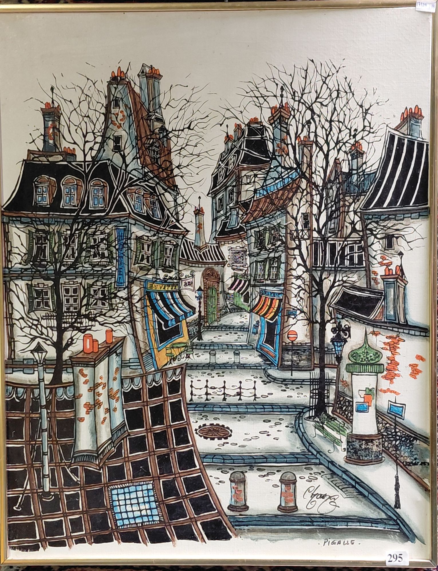 295 · ORIGINAL ARTWORK OF MONTE MARE PARIS SCENE