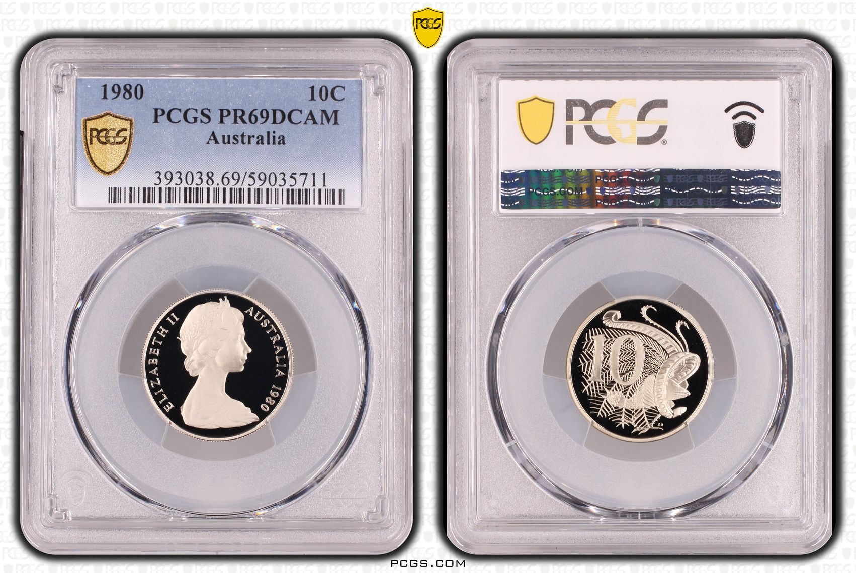 Ten Cent, 1980, Pcgs Pr69dcam