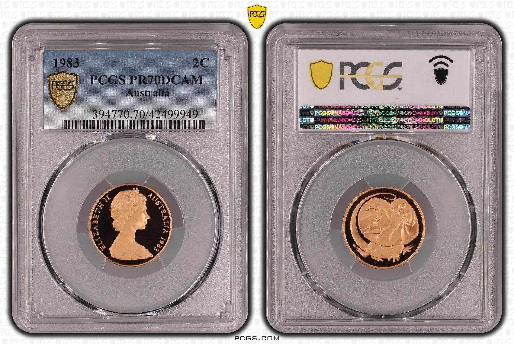 Two Cent, 1983, Pcgs Pr70dcam