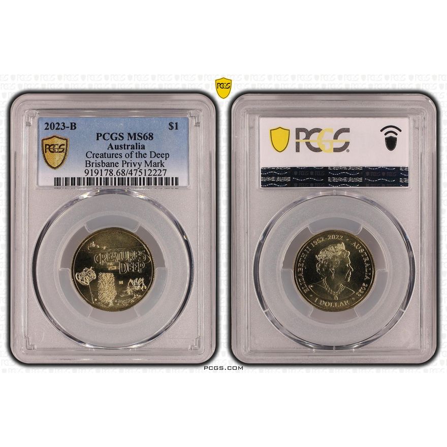 Creatures of the Deep, One Dollar, 2023-B POP Report 24/0, PCGS MS 68