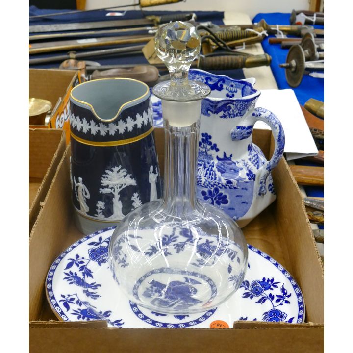 Box Antique English Pitchers etc.