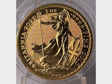 2022 ELIZABETH II BRITANNIA 1oz GOLD 100 POUND COIN