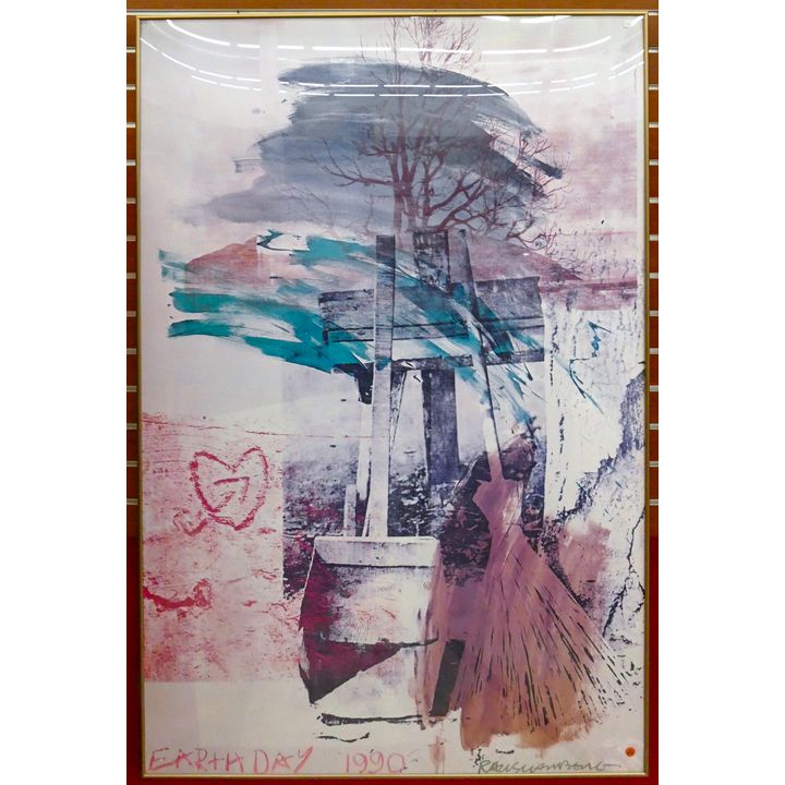 Robert Rauschenberg ''Earth Day'' 1990 Pencil Signed Poster