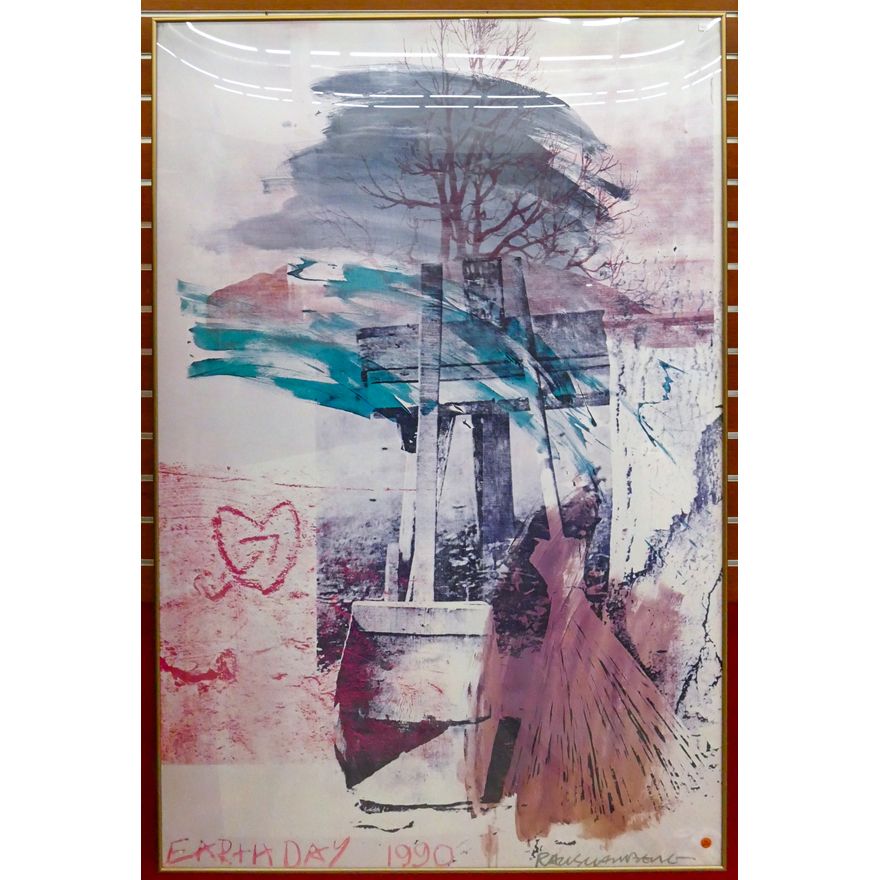 Robert Rauschenberg ''Earth Day'' 1990 Pencil Signed Poster
