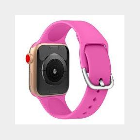 Silicone Replacement Smart Watch Strap For Apple Watch 4244mm - Plain - Pink Bar 9901072844435-51748/4614