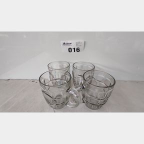TRADITIONAL DIMPLED BEER GLASSES 500ML - SET OF 4 - GLASSWARE GLASS SET BEER GLASSES BRANDY GLASSES PARTY FESTIVE OCCASION
