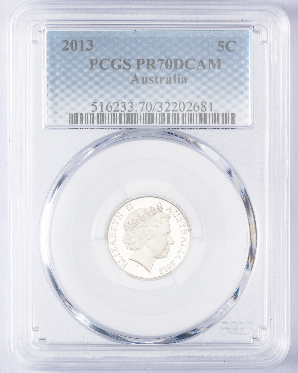 Elizabeth II, Five Cent, 2013, PCGS PR70DCAM
