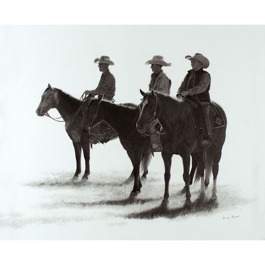 Untitled (Three Riders) by Brian Asher (1959- )