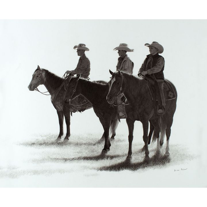 Untitled (Three Riders) by Brian Asher (1959- )