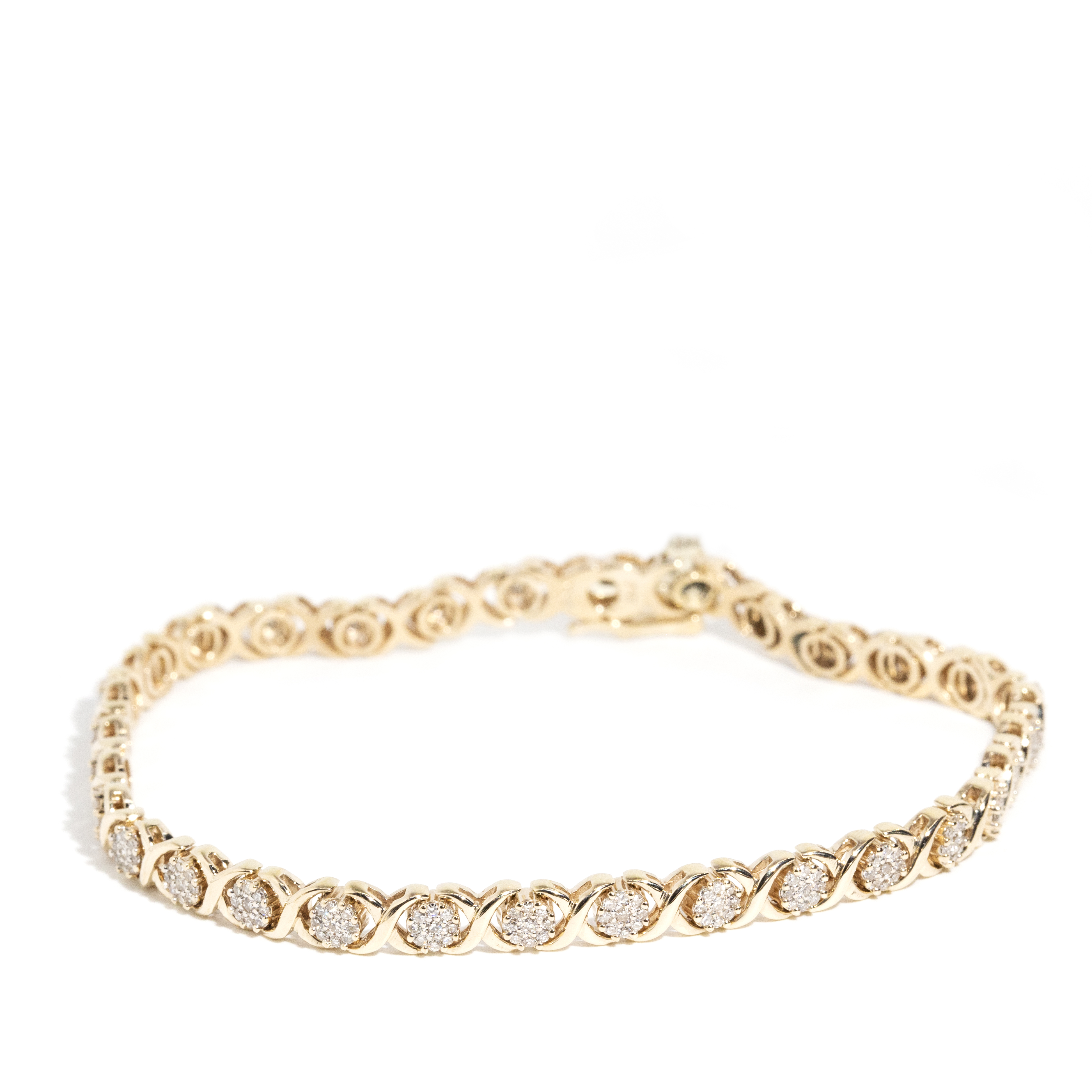 Diamond 9 Carat Gold Bracelet