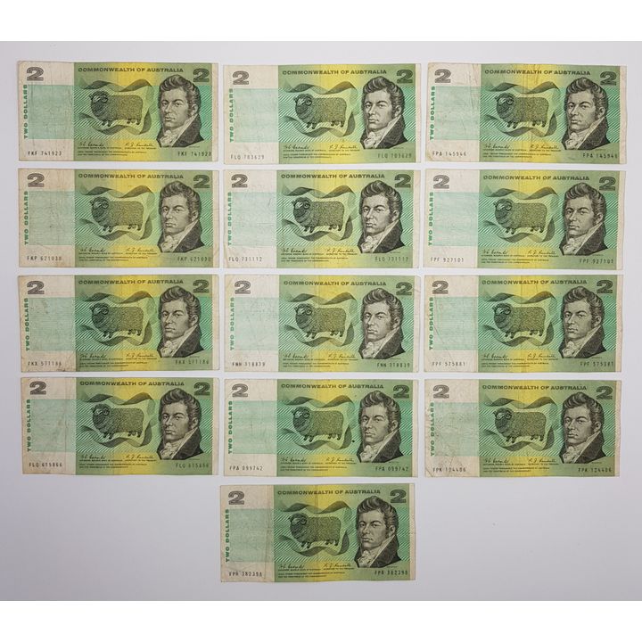 CoA C/R $2 Notes (x13)