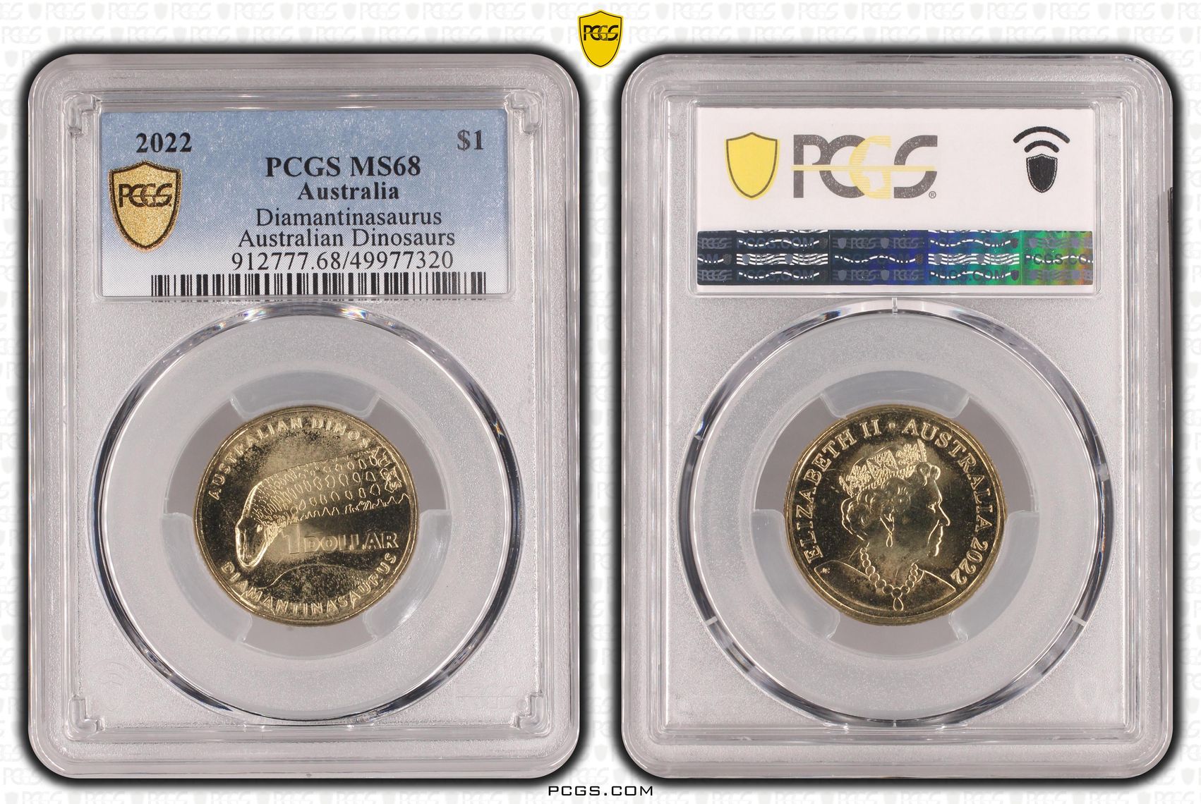 Diamantinasaurus Australian Dinosaurs POP 2/0, One Dollar, 2022, PCGS MS68